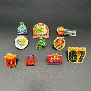 Vintage McDonalds Employee Pin Lot of 10 Y2K Racing Team Panasonic Vendors